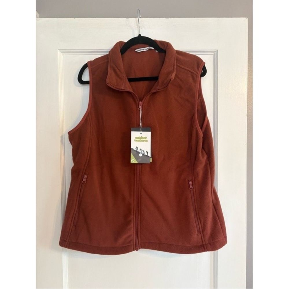 NWT Women's Outdoor Ventures Fleece Zip Vest with Pockets Size XL